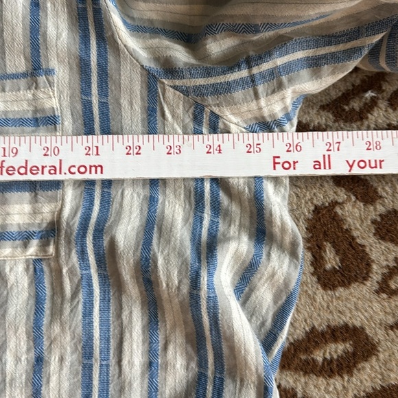 Caffe Marrakesh Button Down Shirt Blouse Womens plus Sz 1X Cotton Coastal Beach - Picture 8 of 8